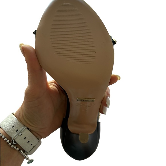 GREYMER NEW heels black and gold, beautiful chain details size 40 - Picture 5 of 6